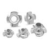 90pcs Four Pronged Claws Speaker Nut M3 M4 M5 M6 M8 Blind Inserts Nut Zinc Plated For Wood Furniture Rivet Nut Fasteners