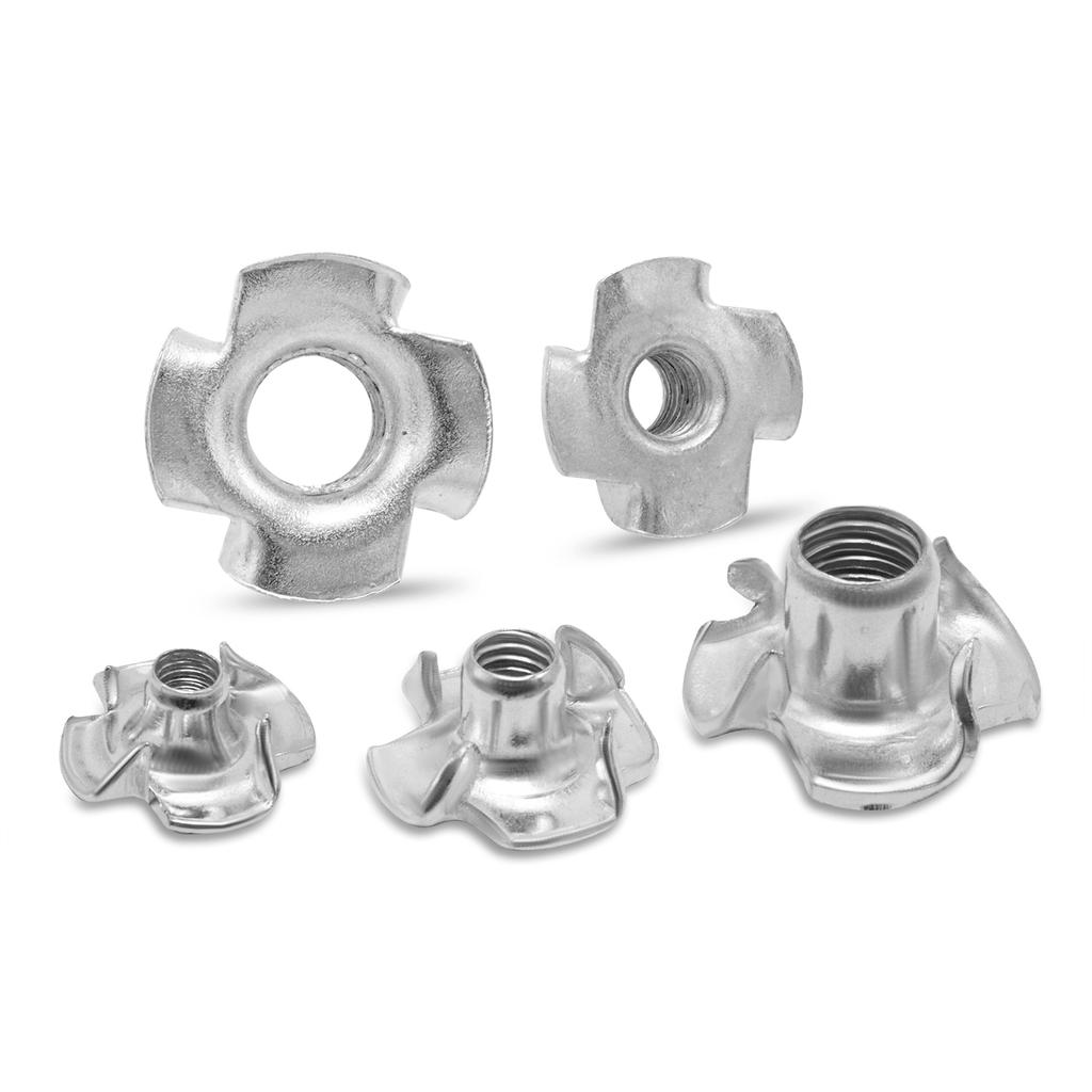 90pcs Four Pronged Claws Speaker Nut M3 M4 M5 M6 M8 Blind Inserts Nut Zinc Plated For Wood Furniture Rivet Nut Fasteners