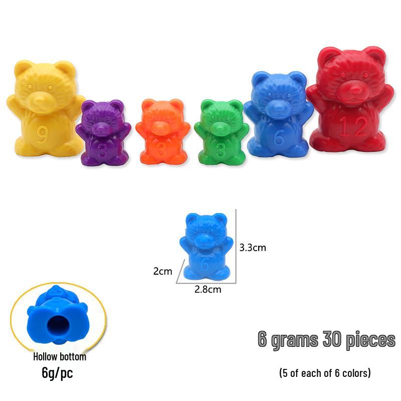 Kleiner Bär Montessori Mathespielzeug: Regenbogen Sortier- & Zählhilfe