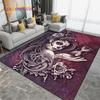 Cartoon Skull Girl Area Rug Large,Carpet Rug for Living Room Bedroom Sofa Decoration,Doormat Kitchen Bathroom Non-slip Floor Mat