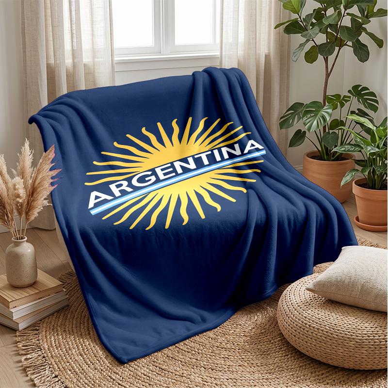 Argentina national football team Theme blanket Soft Flannel Blanket Plush Throw Blanket Cozy Sofa Bed Blanket for Home Decor