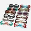 Fashion Oval Cat's Eye Frame Sunglasses Gradient Color Eyeglasses Women Luxury Designer Outdoor Fishing Travel Sun Glasses UV400