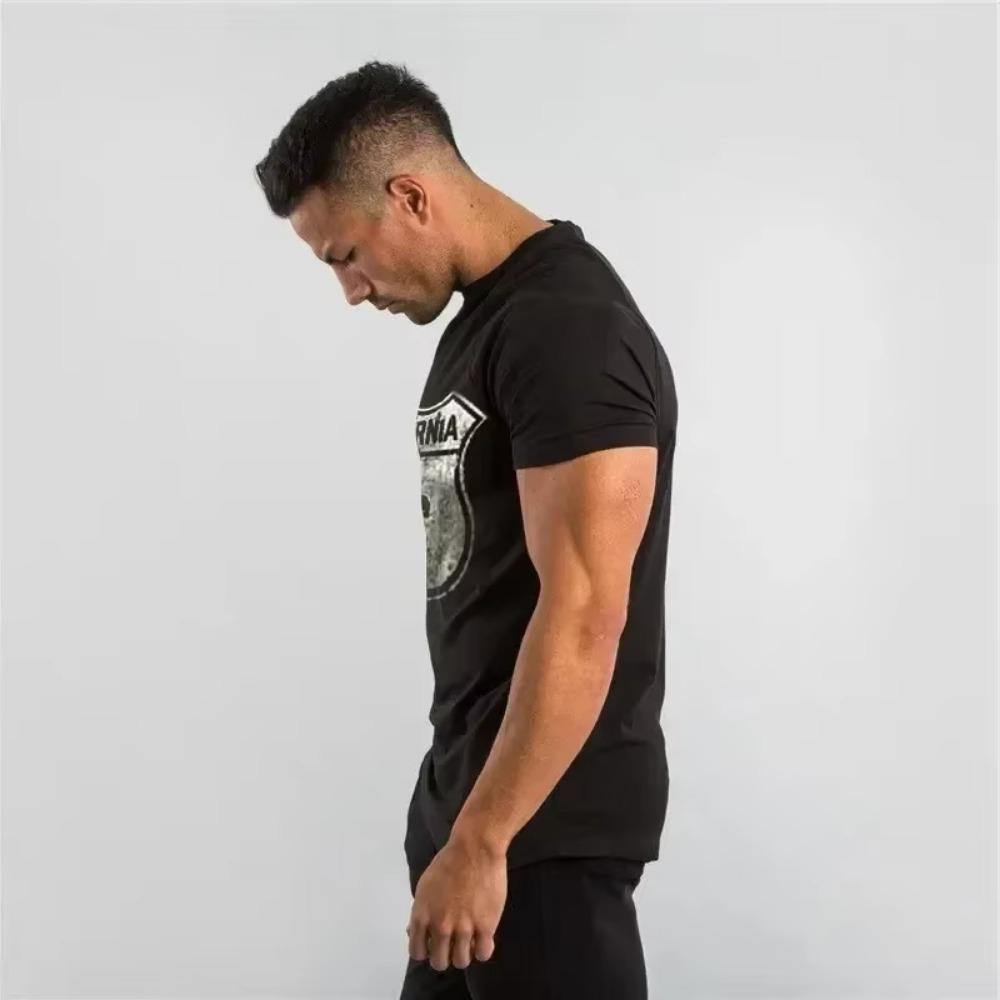 Men's Vintage Cotton T-Shirt  American Personality Route 66 Designed Short Sleeved Women Tees Casual Plus Size Men harajuku