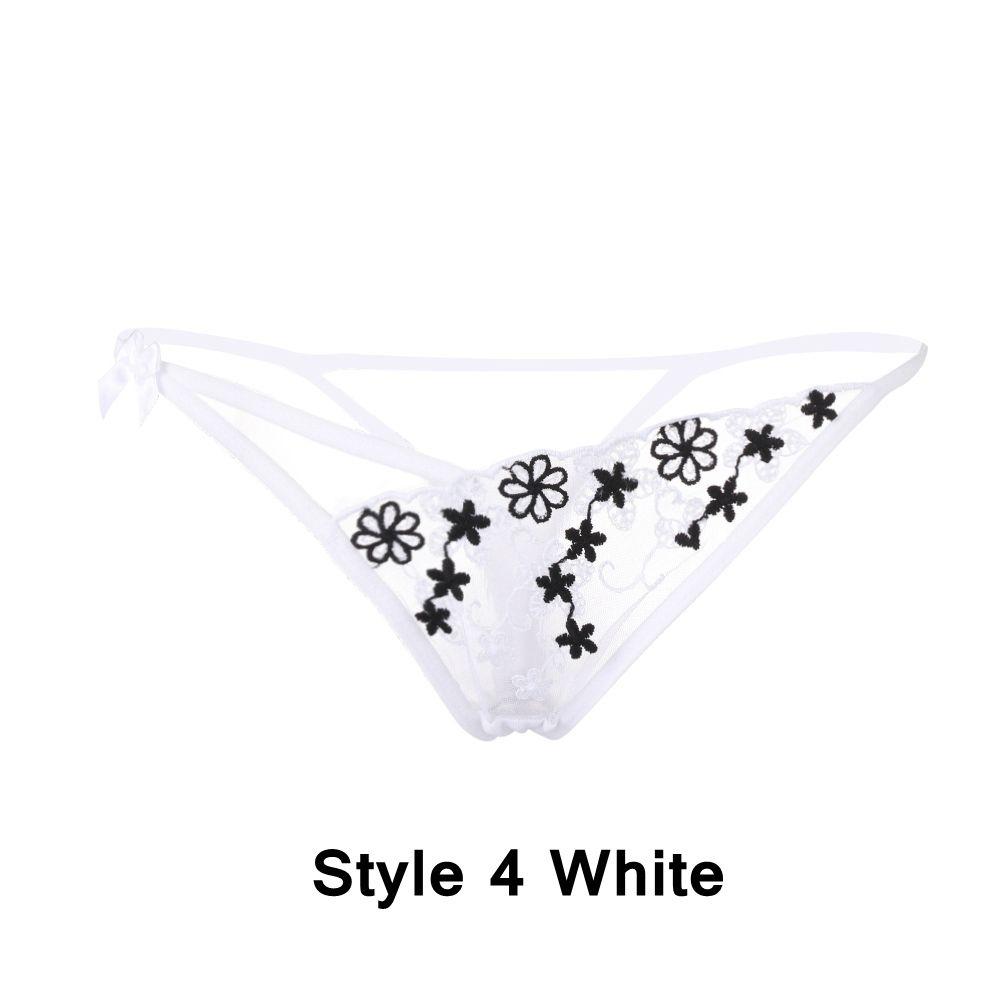 Underwear Underpants Low Waist Briefs Women Erotic Lingerie Lace Flowers G-string Sexy Panties