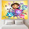 Colorful Friends Dollhouse Tapestry Hanging for Bedroom,Livingroom, Playroom,Decor Art Room Wall Tapestry Holiday and Birthday Gifts