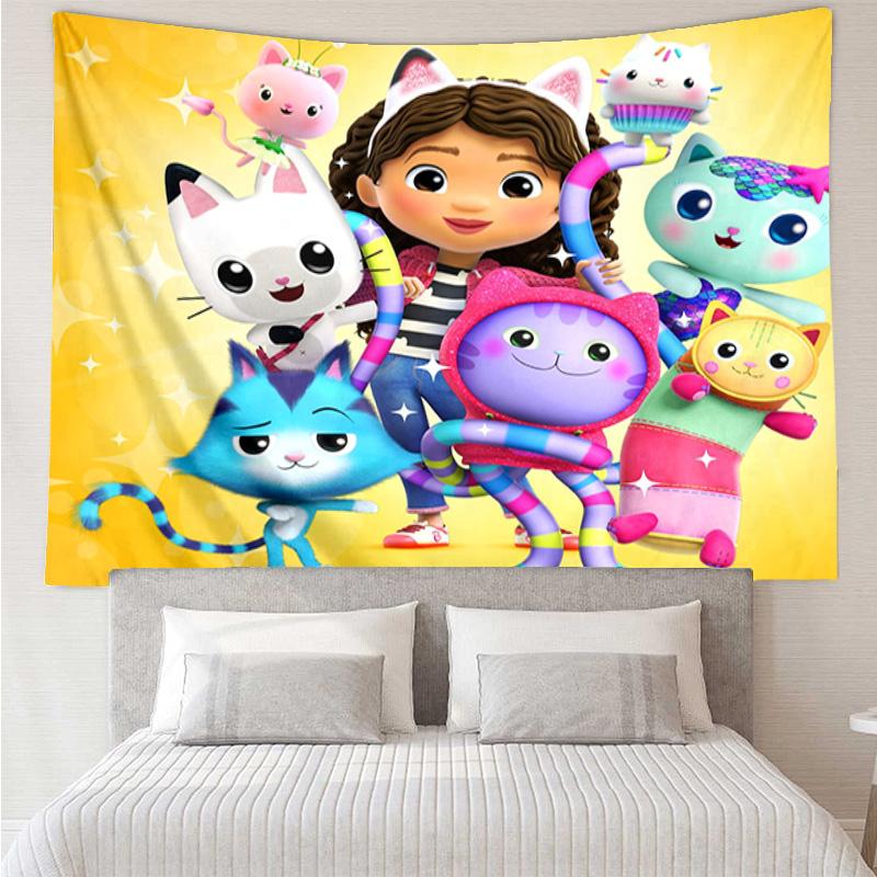 Colorful Friends Dollhouse Tapestry Hanging for Bedroom,Livingroom, Playroom,Decor Art Room Wall Tapestry Holiday and Birthday Gifts