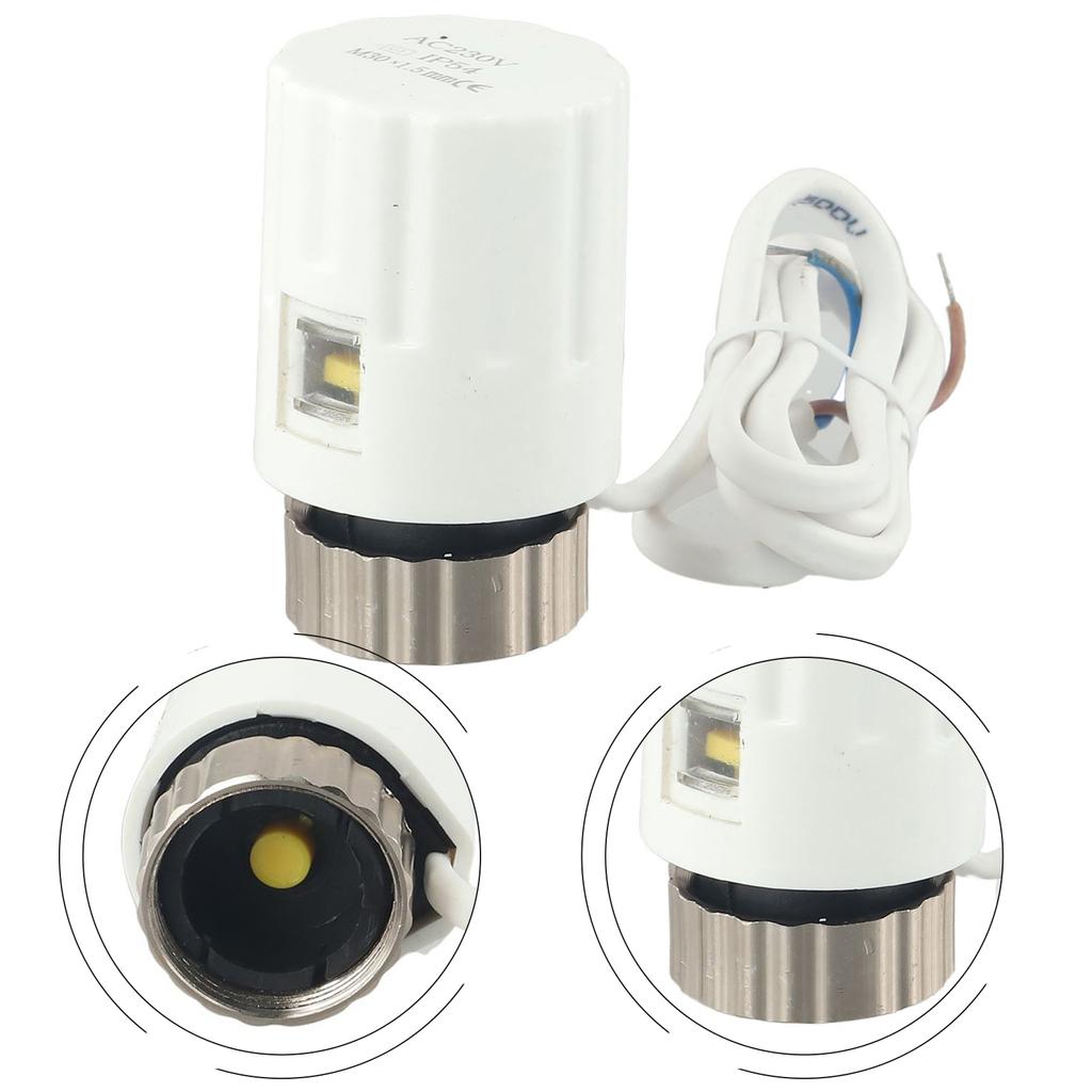 1 STK Elektrothermischer Stellantrieb Weiß AC230V M30*1,5mm Fußbodenheizung Heizkörper Wohnzimmer Renovierung DIY Zubehör