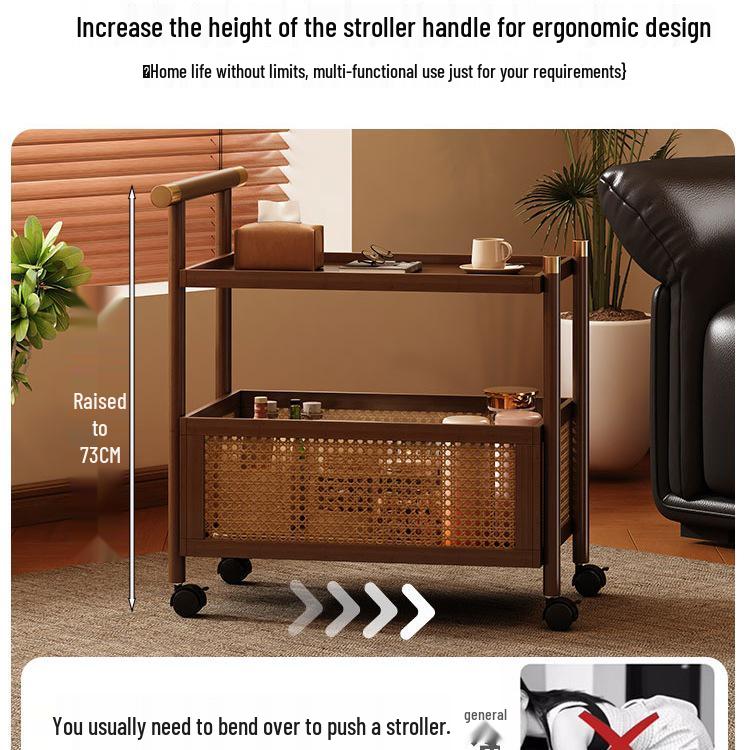 Pre-Owned Small Movable Snack Storage Trolley for Living Room or Restaurant