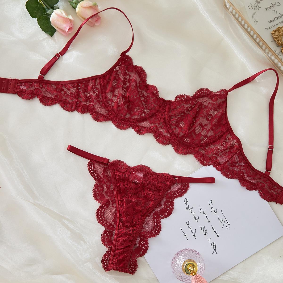 

2025 Подтяжки кружева перспектива сексуальное нижнее белье костюм женщины L