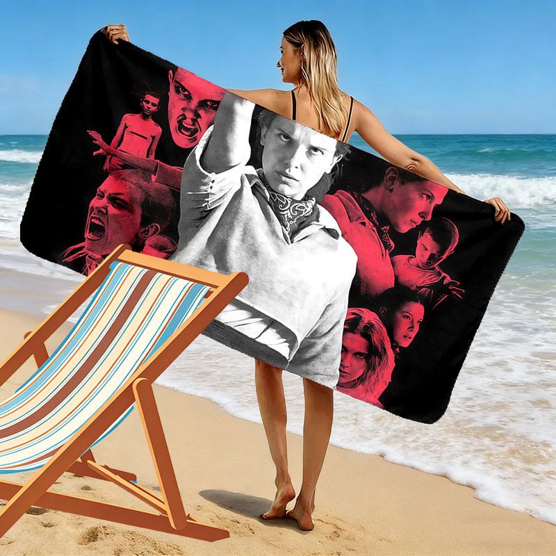 11 Print Beach Towel, Large Soft Quick Dry Towel for Beach Camping Swimming