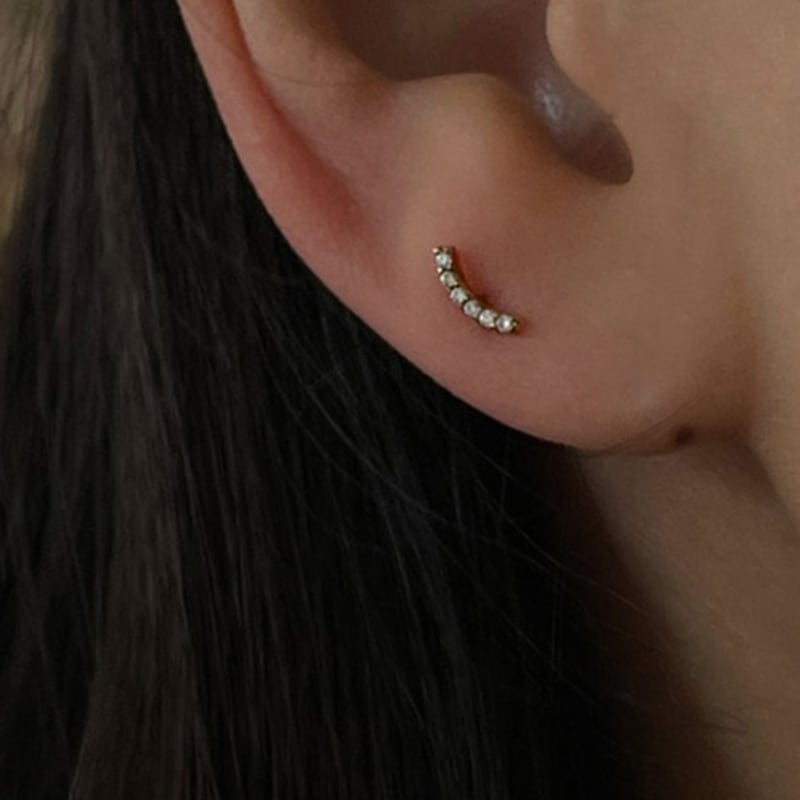 MARQUEMENT 14k daint curve piercing