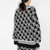 WE11DONE All Over Logo Jumper Black Unisex Tops WD-KO3-21-602-U-BK