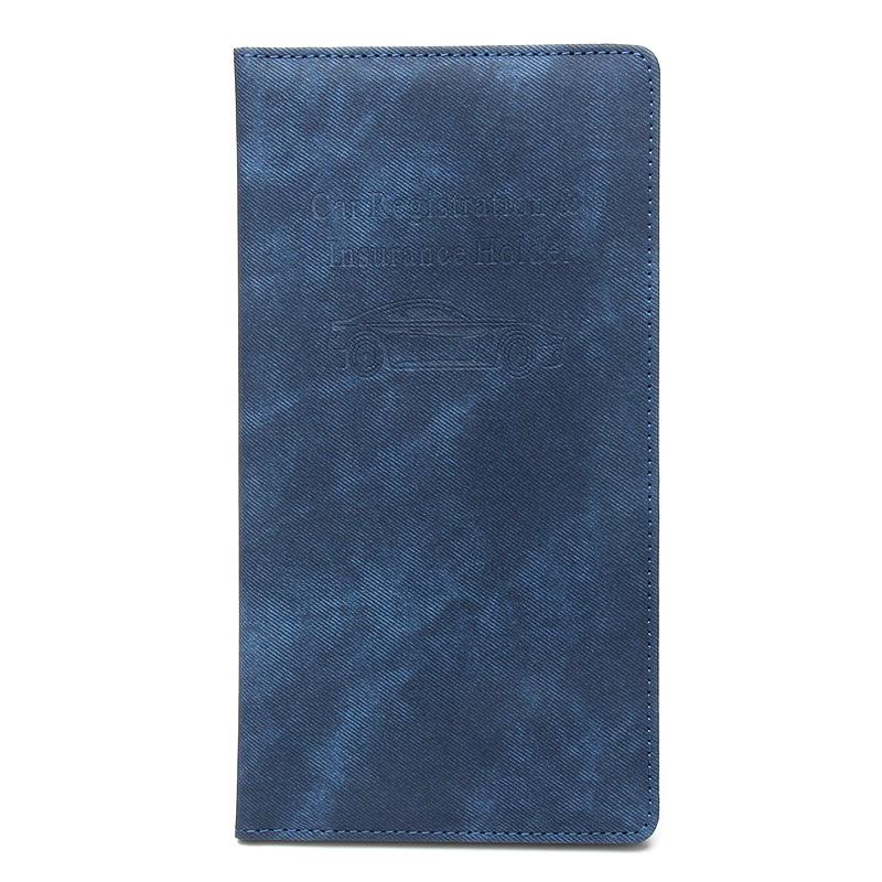 American Driver's License Holder - Linen & Denim Texture Multifunctional Car Insurance Document Folder