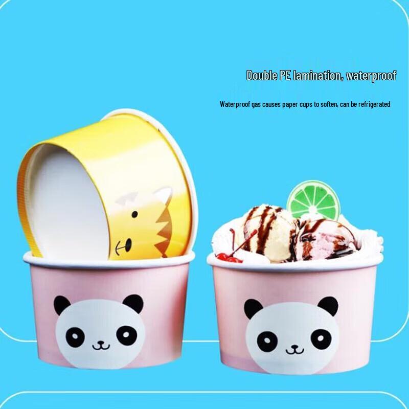 MiaoJie Disposable Yogurt & Ice Cream Paper Cups