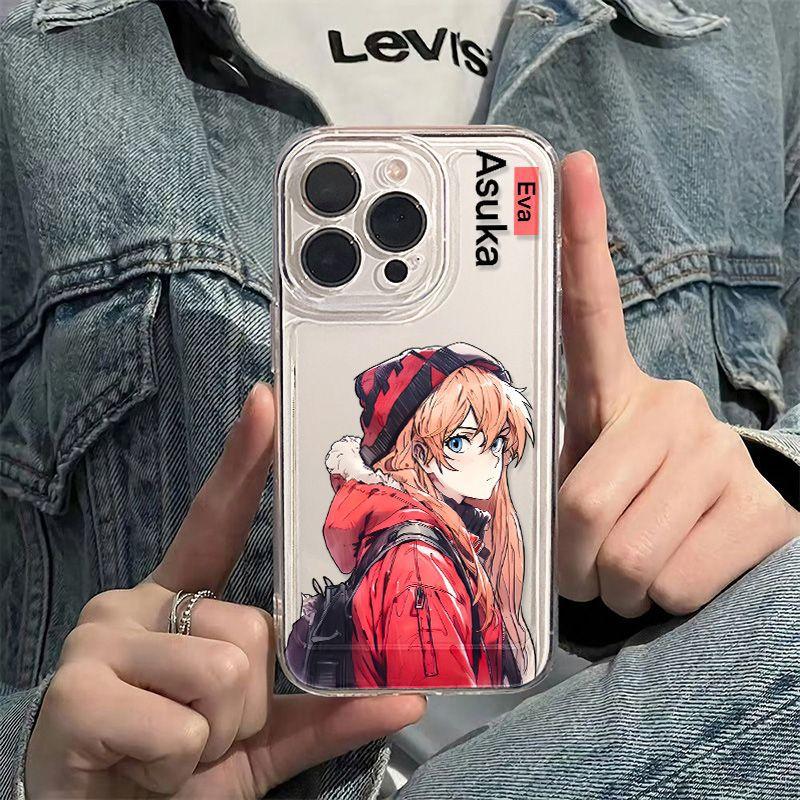 Cat hat Asuka for iPhone17promax Apple 16 cartoon phone case 14/13 Anime 15