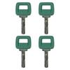 4PCS 11039228 Ignition Keys Compatible With Vol-Vo Loaders And Articulating Haul Trucks A20C A25C A30C A35C A40 DA25D DA30D A35D A40D Green