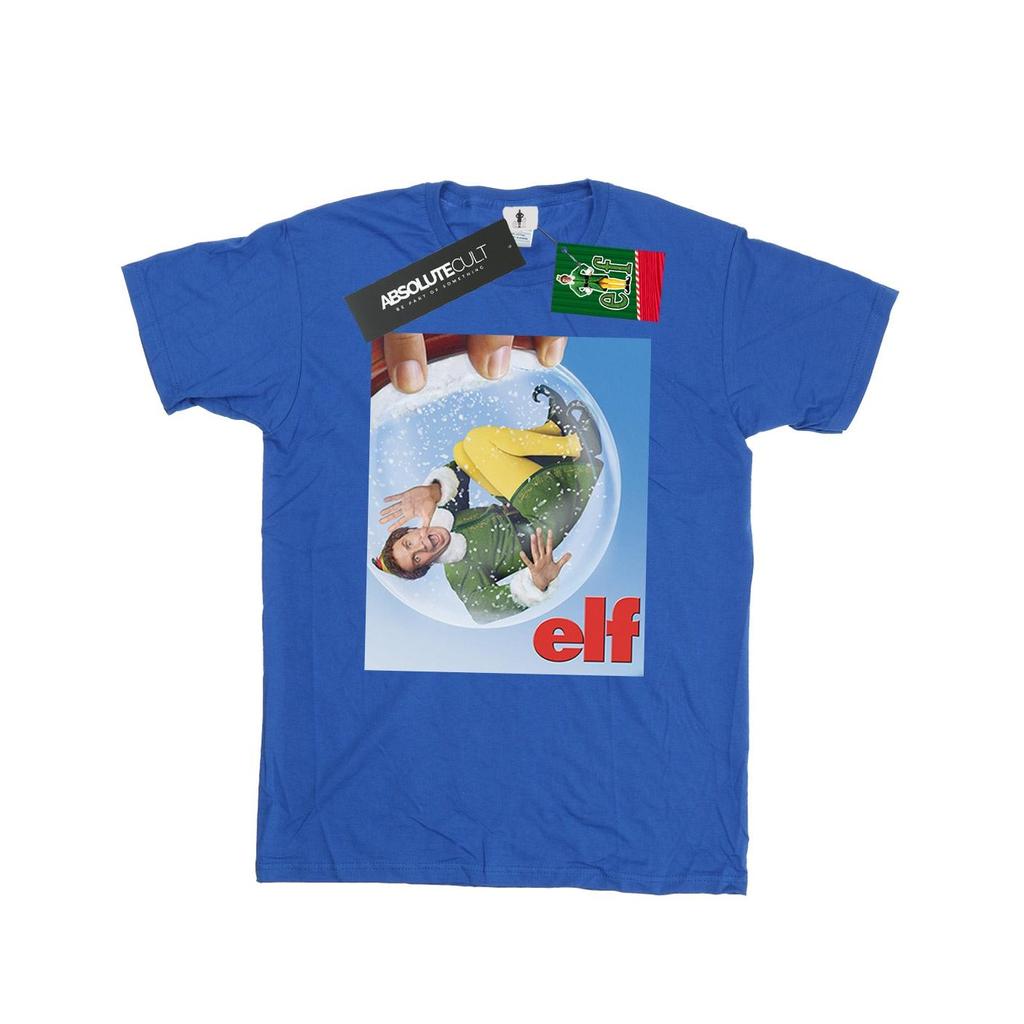 Elf Mens Snow Globe Poster T-Shirt