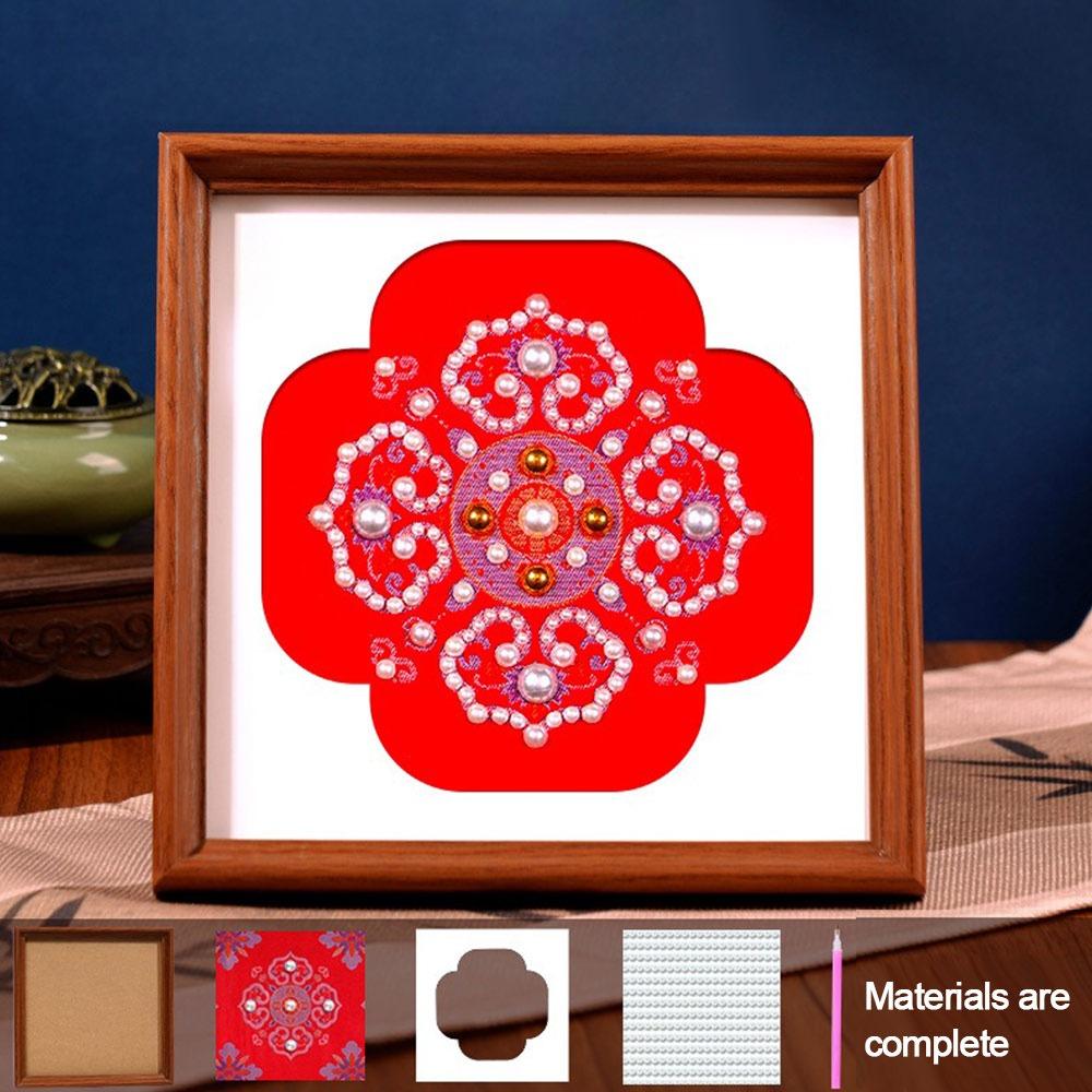 Song Jin Fabric Pearl Paintings Material Kit Engraved Pattern Simulated Pearl DIY Pearl Paintings Kit Handmade