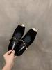 Flat-bottomed French Small Fragrant Single Shoes Women's Shoes 2025 New Spring and Autumn Square Head Temperament Mary Jane Evening Shoes