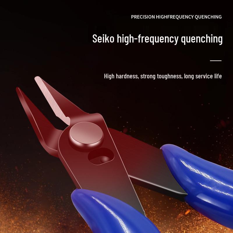 Industrial 170° Angled Flush Cutters: Mini Electronic Craft & DIY Pliers