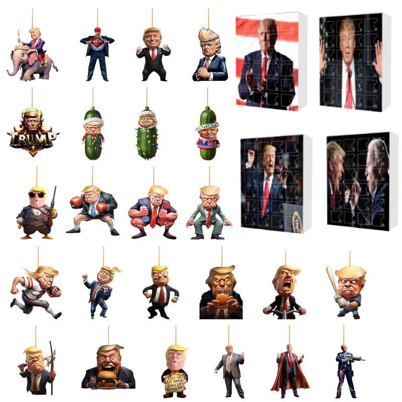 Donald Christmas Trump Blind Box Advent Calendar Pendant 24 Day Xmas Countdown