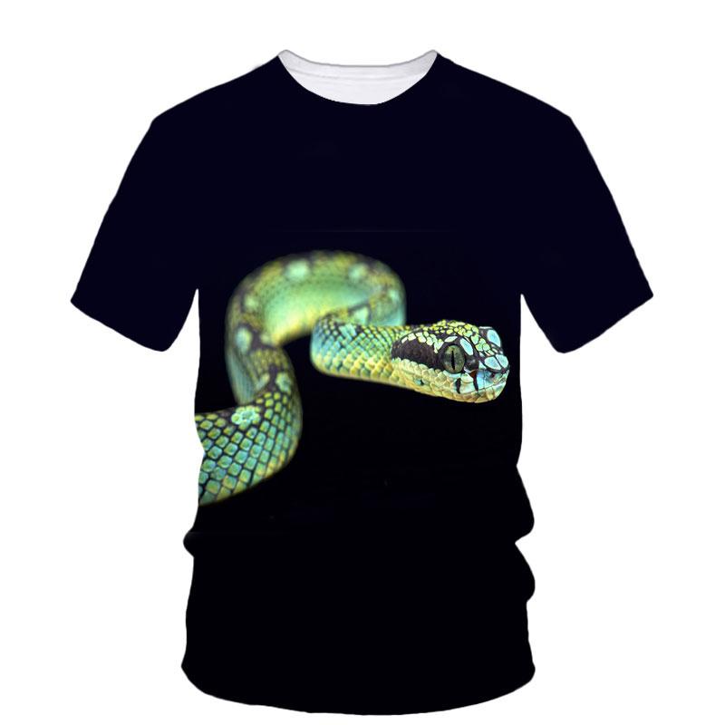 3D Print Animal Snake Sport Quick-dry Breathable Men T-shirt Outdoor Street Cosplay Party Short Sleeve