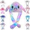 1 pièce Bandeau lumineux amusant Mignon Serre-tête Oreilles Pour Enfants Adultes avec Oreilles Mobiles Chapeau Lapin Peluche Lapin