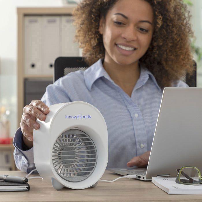 Mini-climatiseur Humidificateur À Ultrasons Avec Led Koolizer Innovagoods