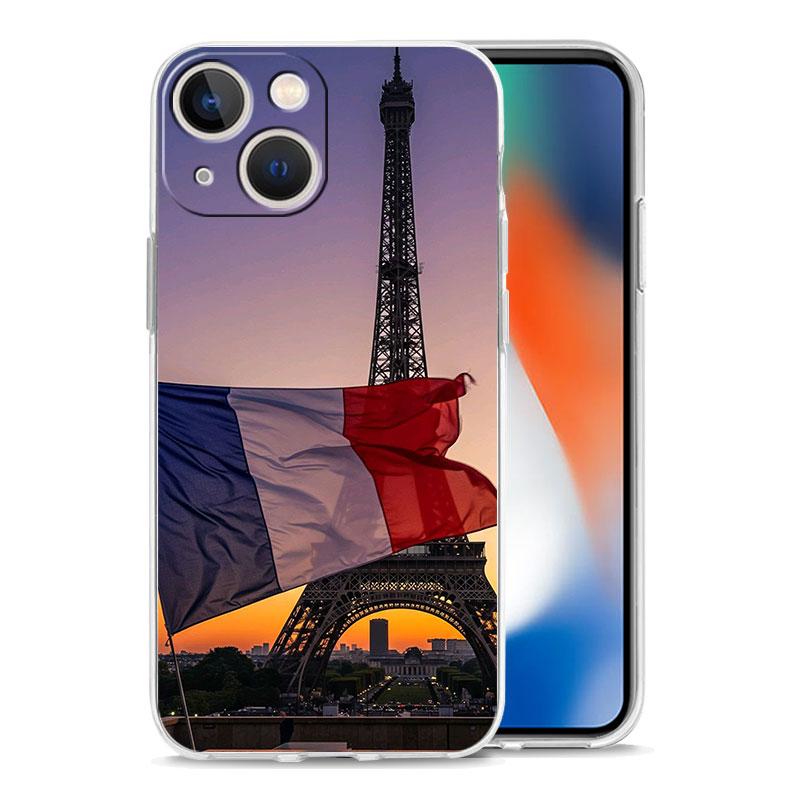 Phone Case For iPhone 17 Air Cases iPhone 16 15 12 13 14 Pro Max SE 7 8 Plus iPhone11 Clear Soft Cover France Flag
