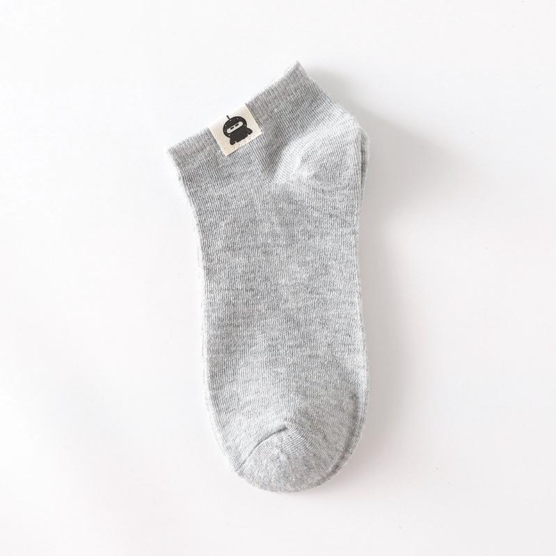 

Чоловічі весняно-літні нові бавовняні ретро тканинні стандартні однотонні з низькою посадкою невидимі шкарпетки-човники з неглибоким вирізом 1 pair світло-сірого кольору