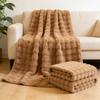 Wasart Luxury Faux Fur Throw Blanket 150X200 Non-Shedding Super Soft Fluffy Home Decor Blanket For Couch Sofa Bed Autumn Winter