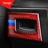 BMW E90 3 Series Carbon Fiber Keyhole Sticker - One-Button Start Panel for Interior E92/E93