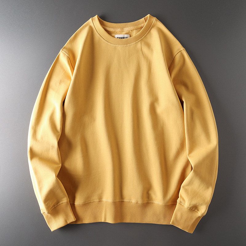 Cut Label American Style Hooded Spring Export Original Sweater Yellow 2XL