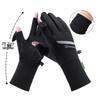 Men's Winter Windproof Waterproof Fingerless Touchscreen Cycling Gloves - Warm Fleece for Outdoor Sports
