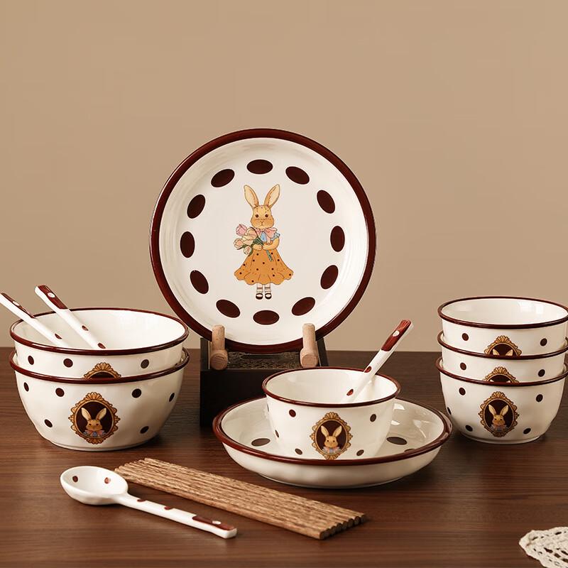 

Мультяшный керамический набор посуды