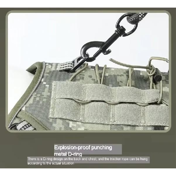 Reflective Dog Harness Tactical Training No Pull Medium Large Dog Vest Adjustable Safety Lead Military Running Pet Harnesses