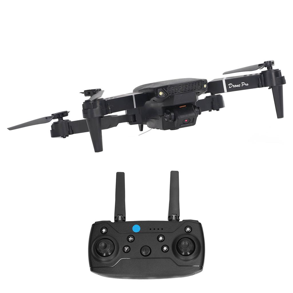 E88 4 Axle Aerial Quadcopter HD Double Camera High Resolution Flipping Folding RC Drone Black