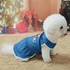Pet Dog Jean Dresses Puppy Costume Clothes With Lace Skirt Hemline