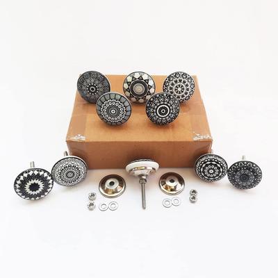 Vintage Keramik Zugknöpfe für Küchenschrank, Tür & Schublade, Kleiderschrank, Schrank (10er-Set)