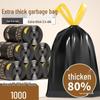 Tear-Free Extra Thick Black Drawstring Garbage Bags – Large, Portable, and Durable for Bathroom Use