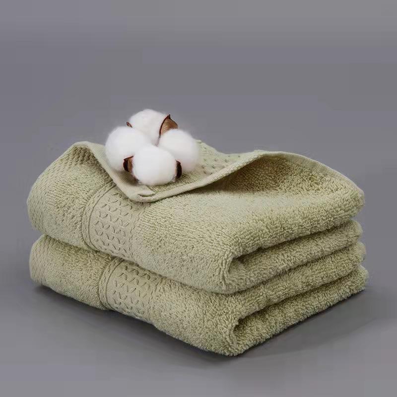 Towel cotton grid satin file household pure cotton plain face towel combed long-staple cotton towel supply