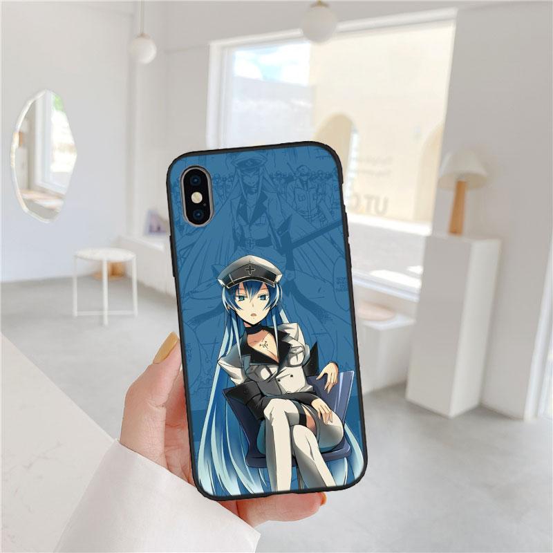 CJ10 Anime Esdeath Soft Shell Phone Case for Redmi Note 10 11 12 Pro Max 10S 10C 10T 11A 11S 12S 12C