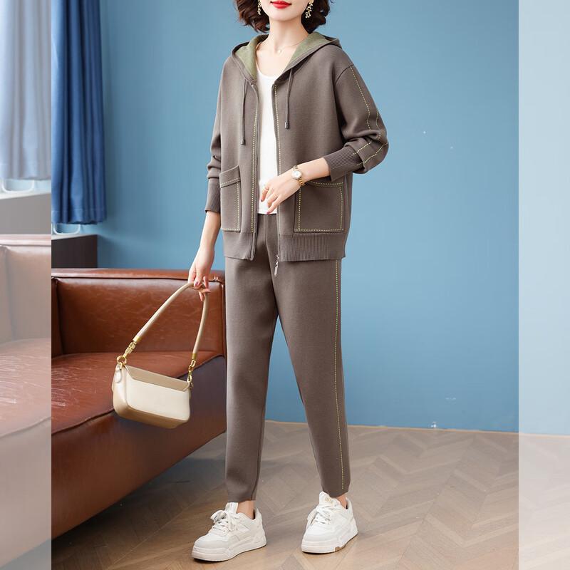 Women's Spring Autumn Hooded Sportswear Set