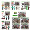 Minecraft Creeper Building Block Cake Decorations For Birthday Parties Premium Quality Plastic Figurines