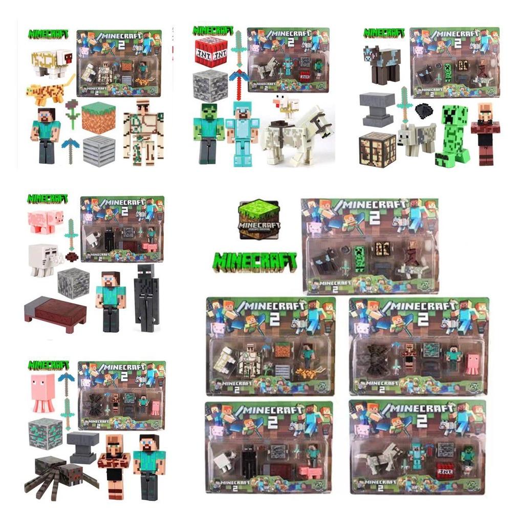 Minecraft Creeper Building Block Cake Decorations For Birthday Parties Premium Quality Plastic Figurines
