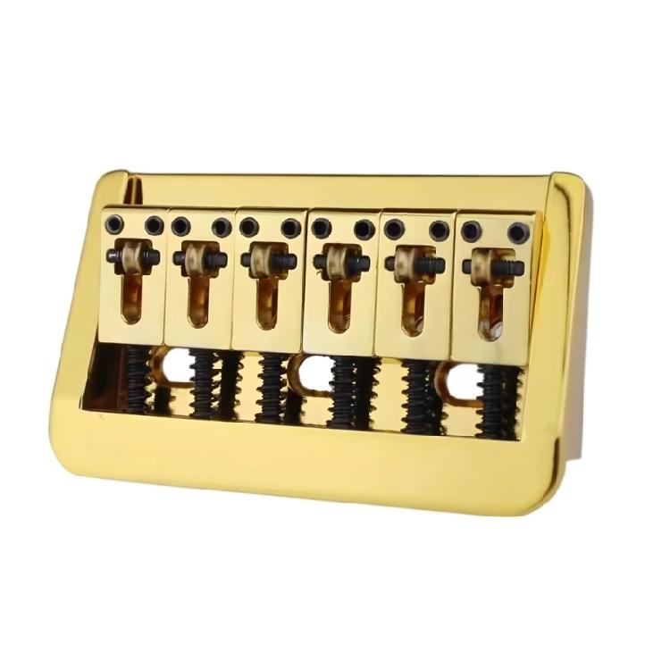 6 String Guitar Bridge Upgrade 10.5mm Adjustable Spacing Metal Construction Enhanced Sound Output Stability for Repair