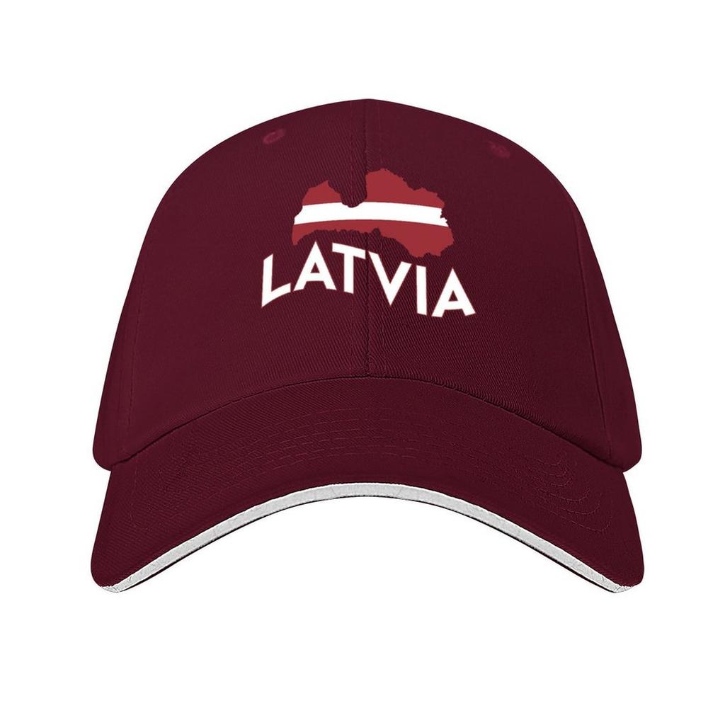 Playful Latvian Flag and Map Baseball Cap Sun Cap Golf Wear party Hat custom Hat Women's Hats 2025 Men's