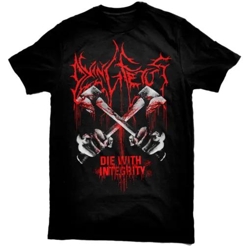 Unisex Short Sleeve Crew Neck Cotton T Shirt Dying Fetus Die With Integrity Song S