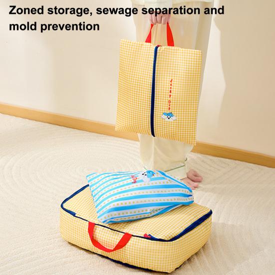 huaqianguhh Travel Storage Bag, Waterproof Oxford Organizer, with Reinforced Handle, Cartoon Print Luggage for Clothes Toiletries Shoes