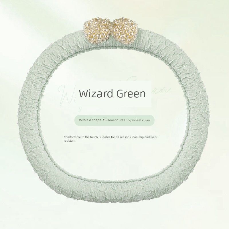 2025 New Arrival Pearl Car Steering Wheel Cover Universal Grip Cover Suitable for Four Seasons Women